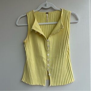 Free People Tilly Vest Mellow Yellow XS